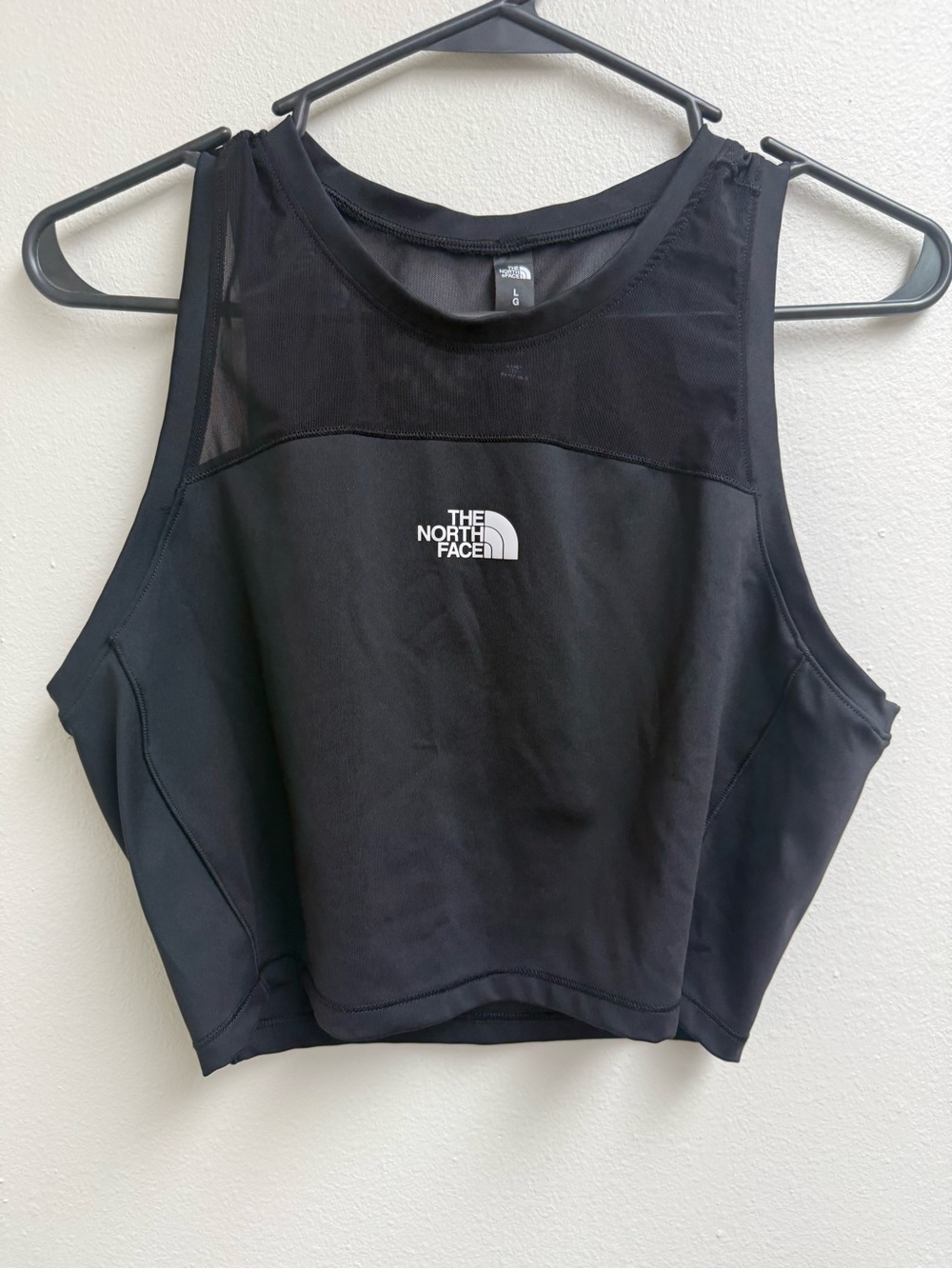 The North Face Women's Black Mesh Yoke Crop Tank